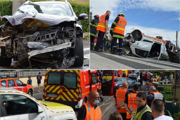 L'accident spectaculaire a fait trois blessés.