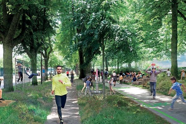 Le "parcours sportif de la ceinture verte" en projet devrait s'étendre sur 40 km le long des Maréchaux et du périphérique parisien, en accès libre pour courir le jour et la nuit.