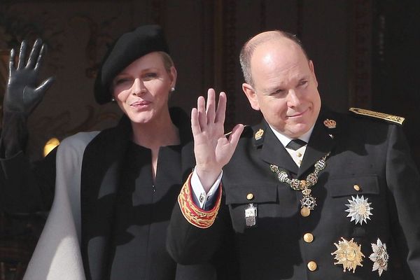 Charlene de Monaco arborant un béret basque lors de la Fête nationale monégasque, le 19 novembre 2014