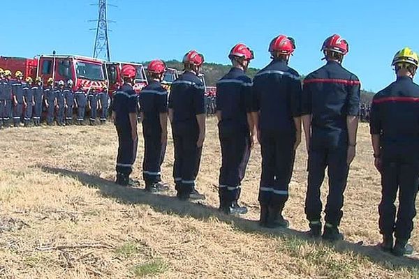 Gabian (Hérault) - hommage à Jérémie Beier, décédé en 2016 dans l'incendie de Roquessels - 10 août 2018.